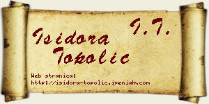 Isidora Topolić vizit kartica